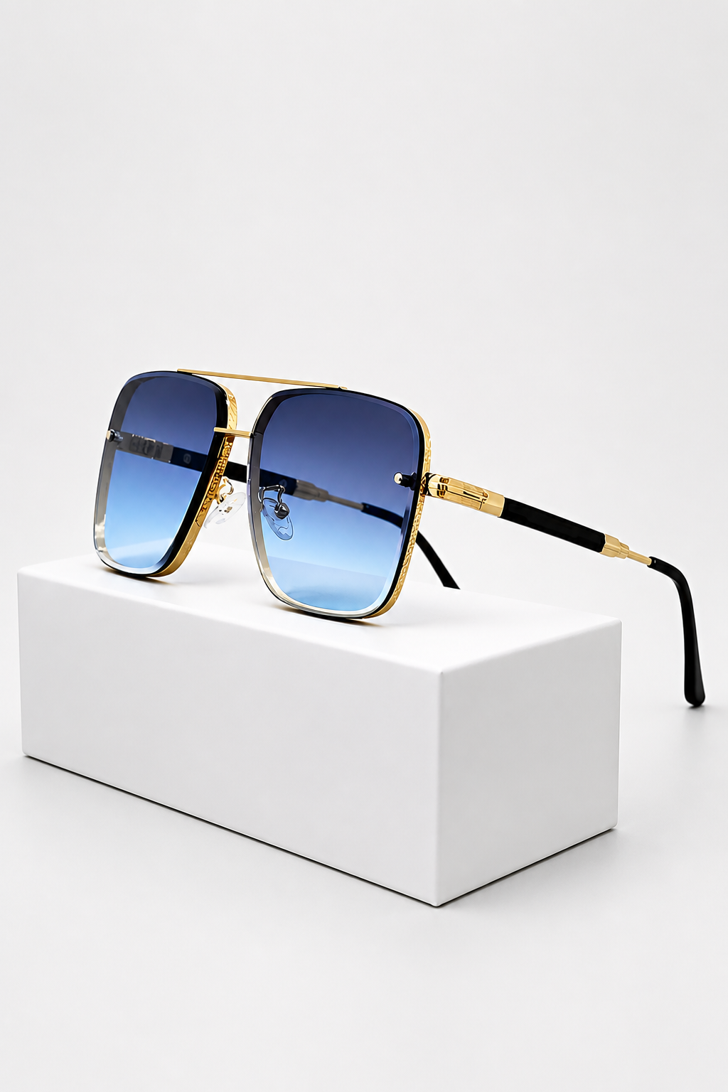 Lunettes de Soleil Aviateur Rétro Monture Dorée et Verres Dégradés UV400