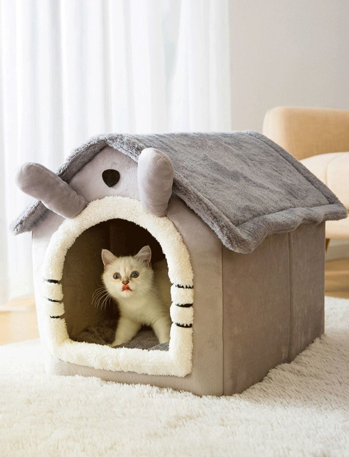 Pet House – Soft Fabric, Various Colors and Patterns for Small Pets Up to 4 kg
