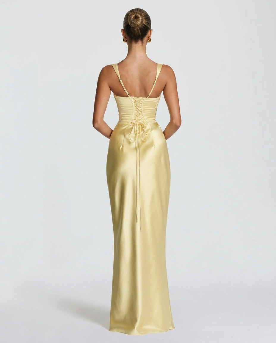 Robe Longue à Sequins Sans Manches - Robe de Soirée Maxi