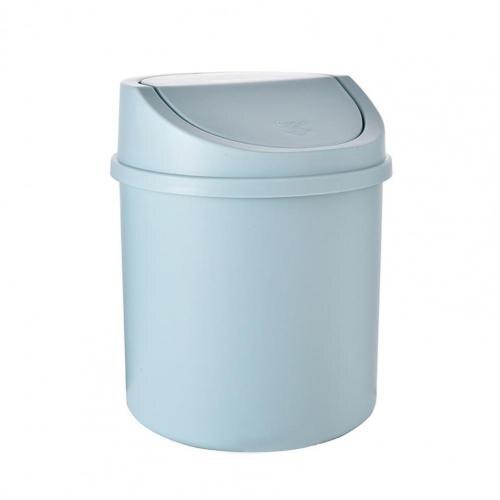 Compact Trash Can with Lid – Black, Stylish Design for the Office or Home Office