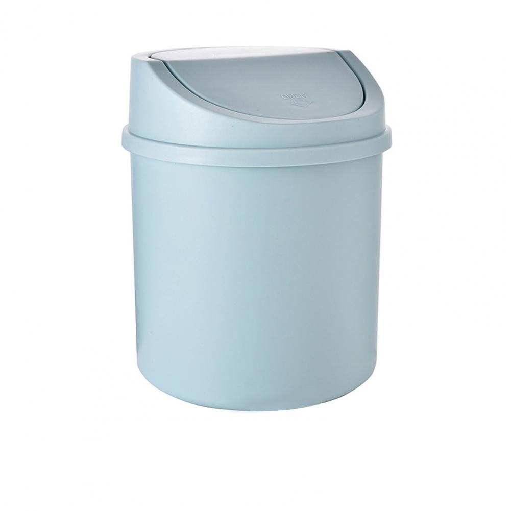 Compact Trash Can with Lid – Black, Stylish Design for the Office or Home Office