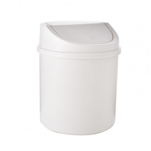 Compact Trash Can with Lid – Black, Stylish Design for the Office or Home Office
