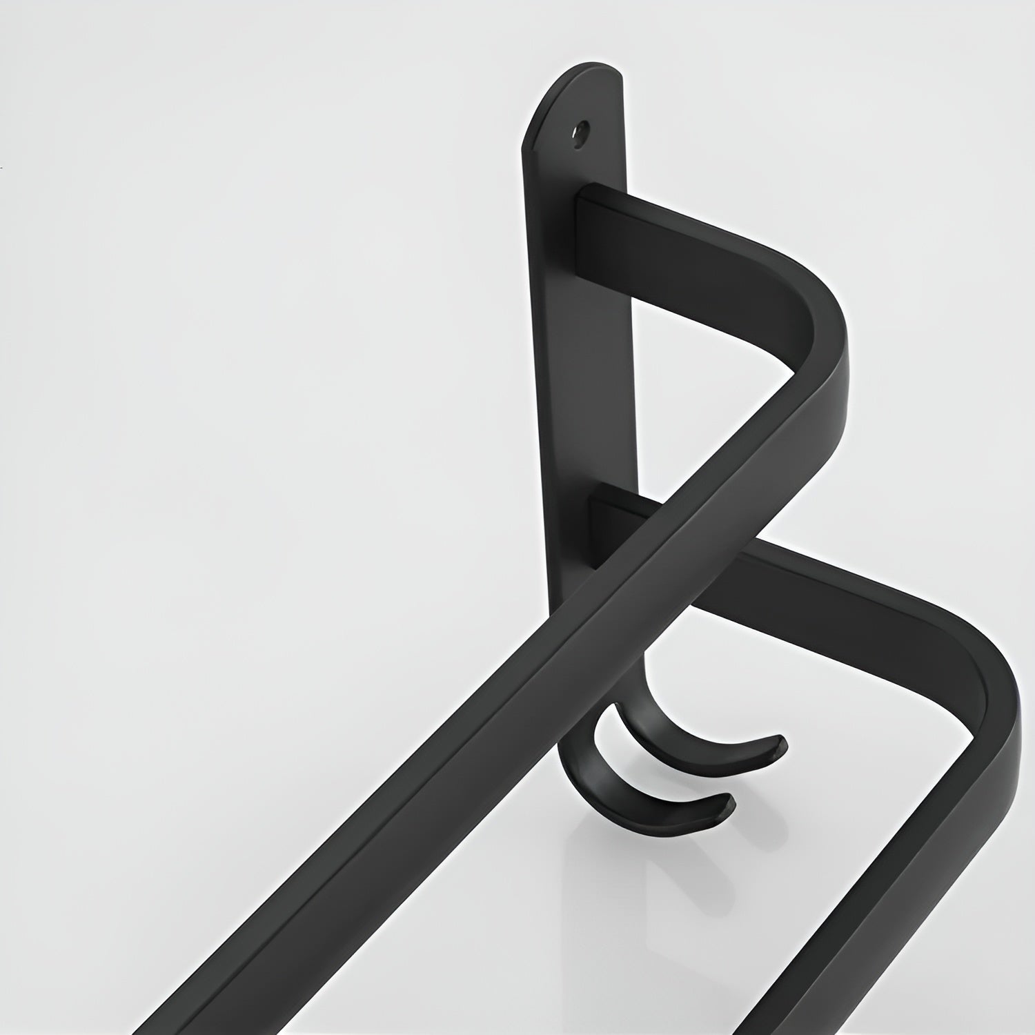 Wall-mounted towel rack – Black Aluminum, Modern 3-Tier Design for the Bathroom or Wellness Area