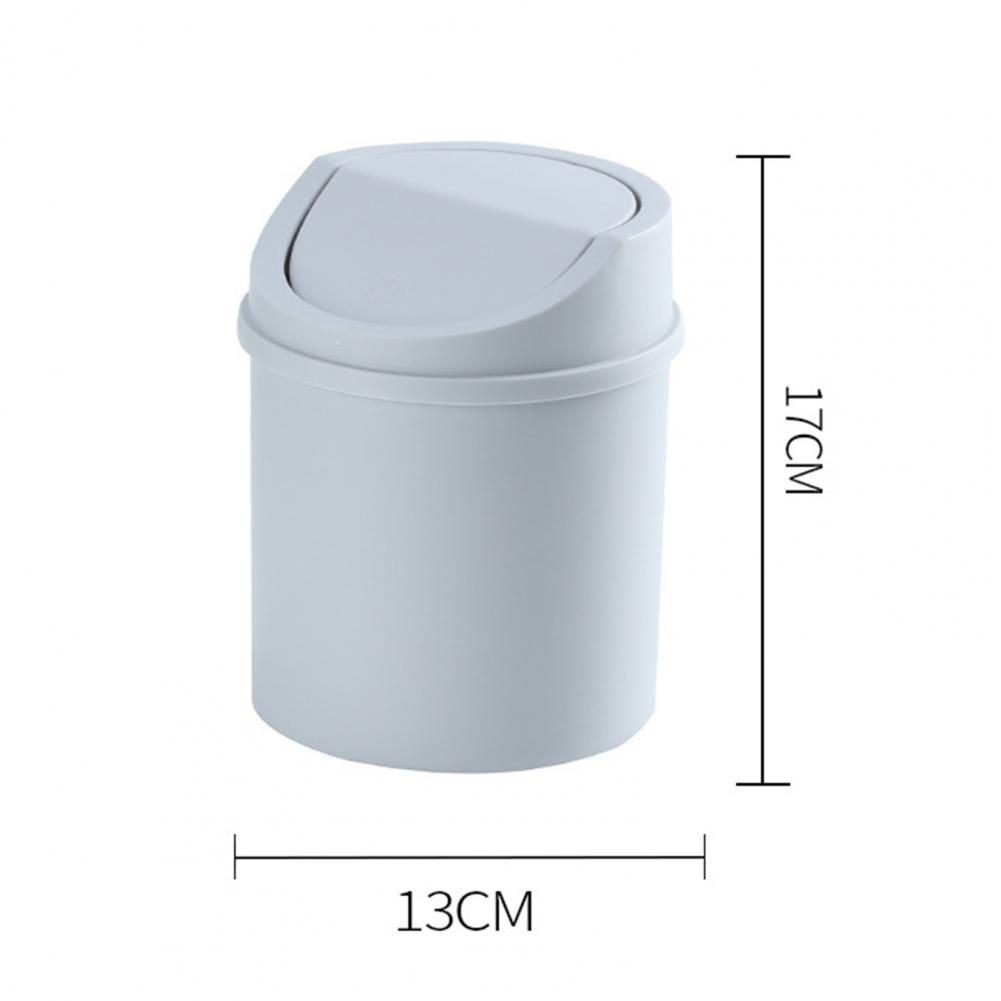 Compact Trash Can with Lid – Black, Stylish Design for the Office or Home Office