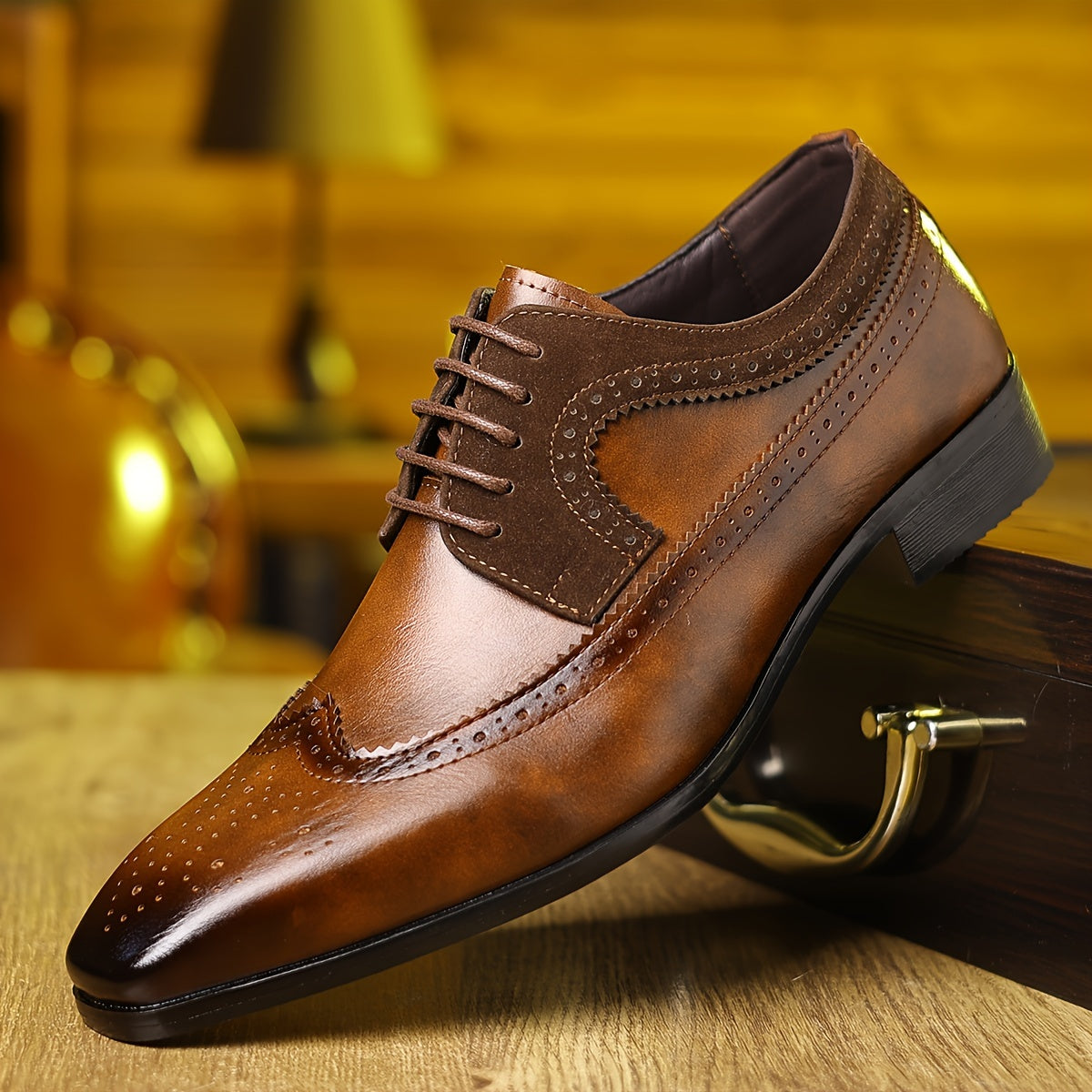Chaussures Homme à Lacets Derby Brogue Habillées