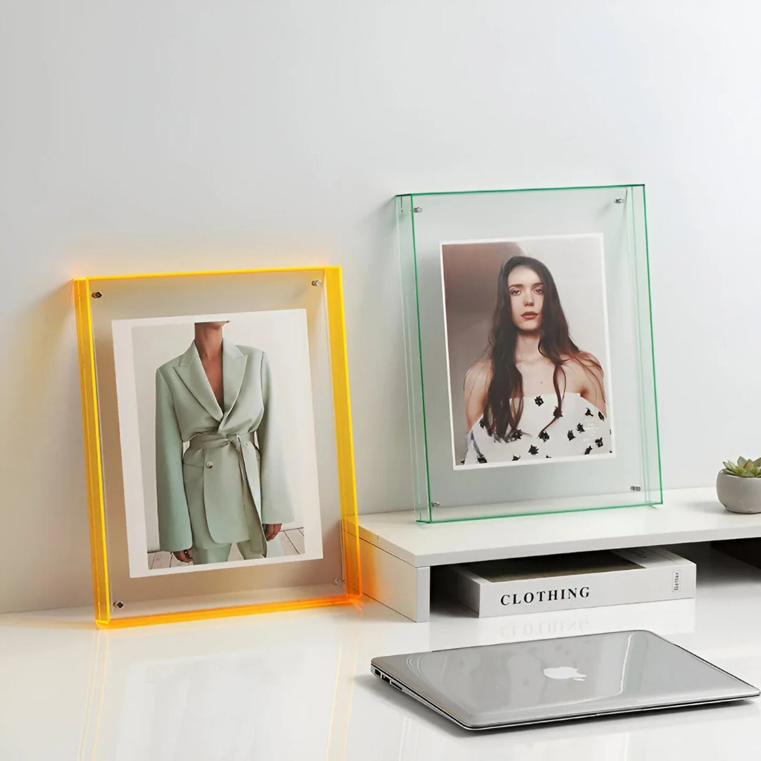 Acrylic Photo Frame – Minimalist Transparent Design for Your Desk or as Wall Decor