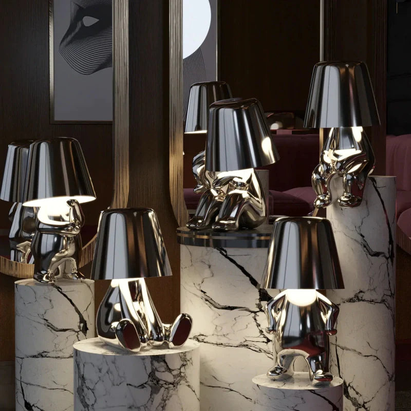 Dimmable Table Lamp – Resin, Creative Design for a Desk or Nightstand