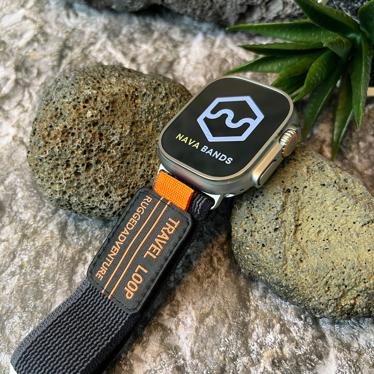 Bracelet Boucle en Tissu pour Apple Watch, Extensible et Ajustable