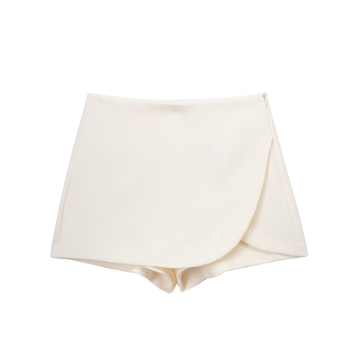 Jupe-Short Femme Portefeuille à Taille Élastique