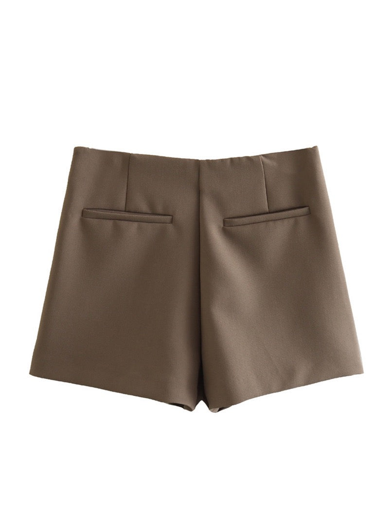 Jupe-Short Femme Portefeuille à Taille Élastique