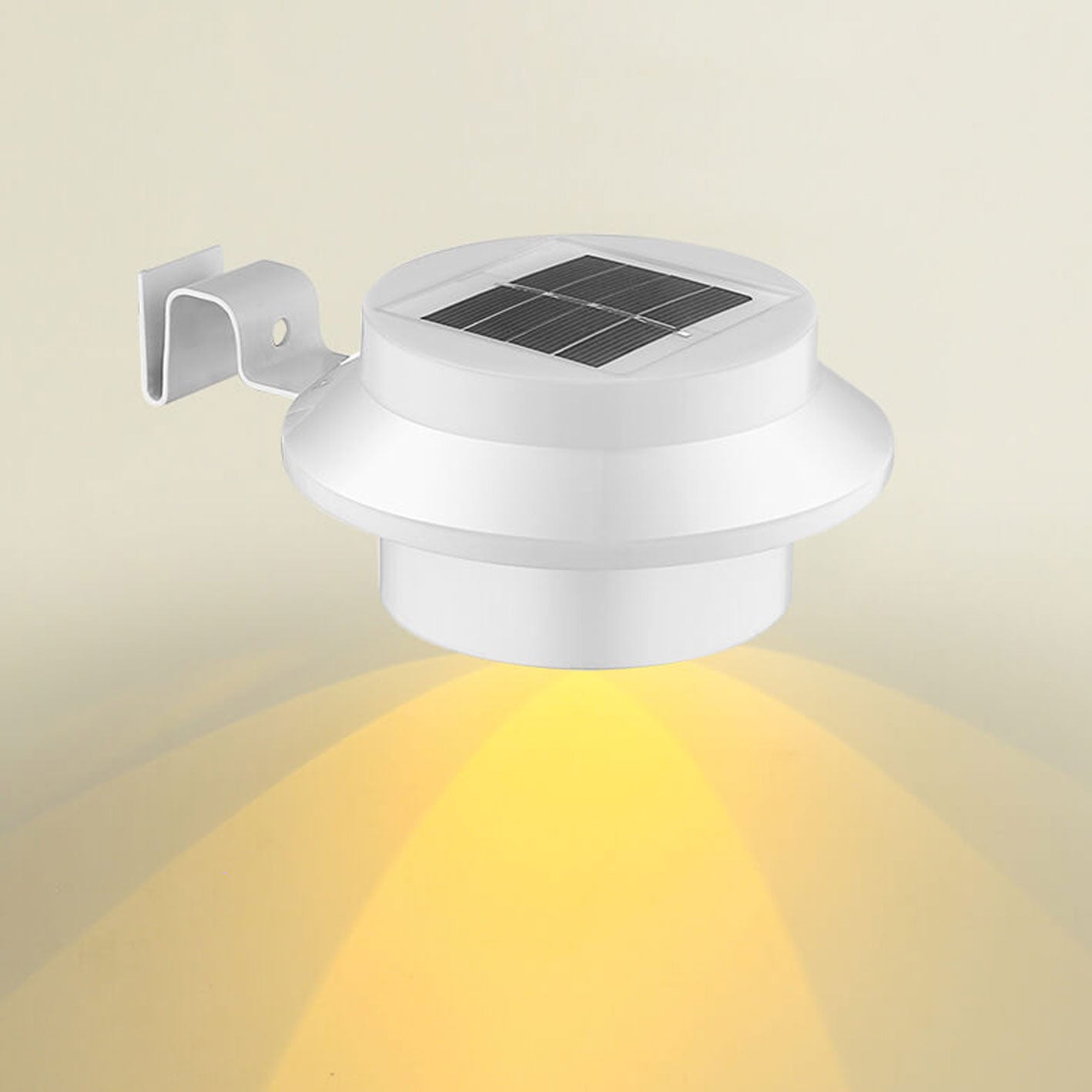 Industrial Solar Wall Light - Weatherproof Outdoor LED Sconce, Black/White 1
