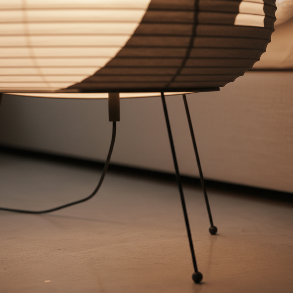 Lampe de Table et Lampadaire en Papier de Riz Wabi-Sabi Japonais