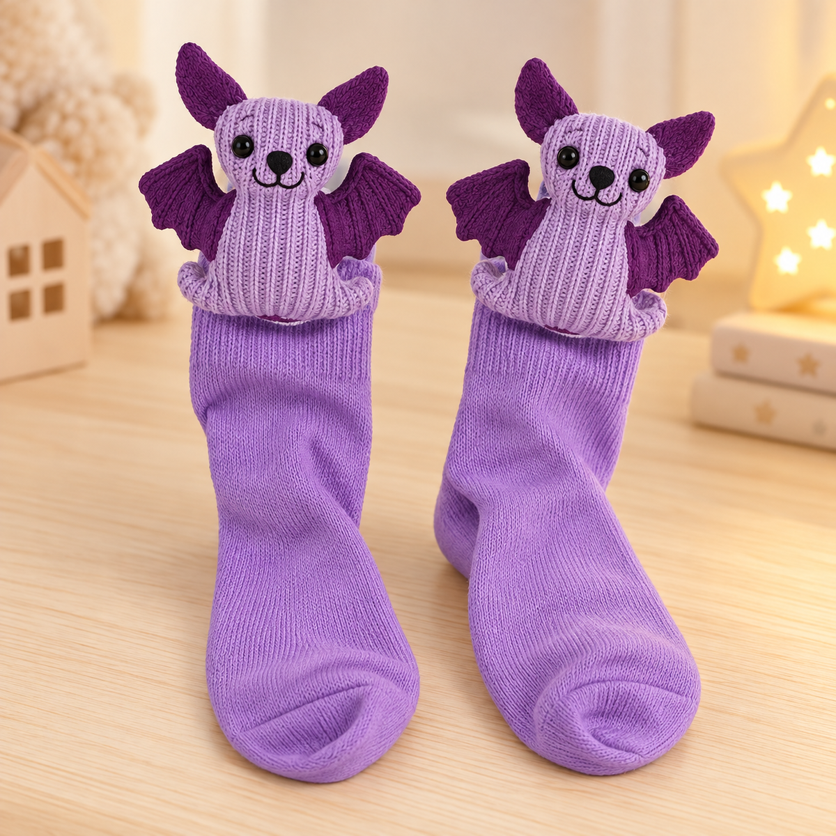 Animal Socks – Plush, 3D Design with Non-Slip Soles for Winter Use at Home