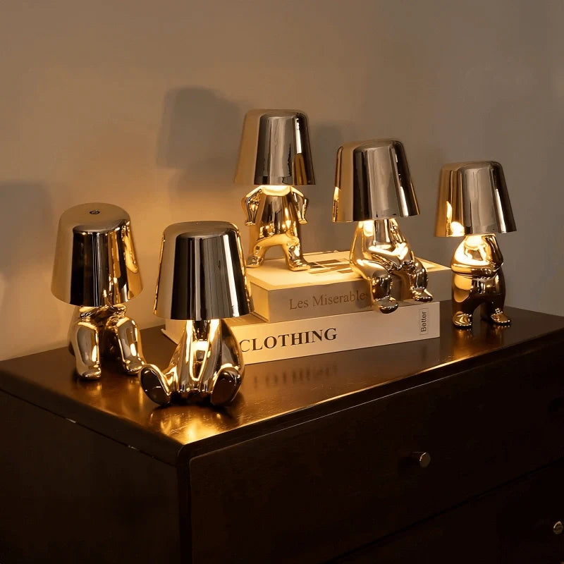 Dimmable Table Lamp – Resin, Creative Design for a Desk or Nightstand