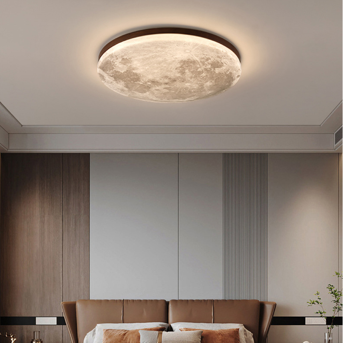 Plafonnier Lune LED - Luminaire Design Effet Clair de Lune
