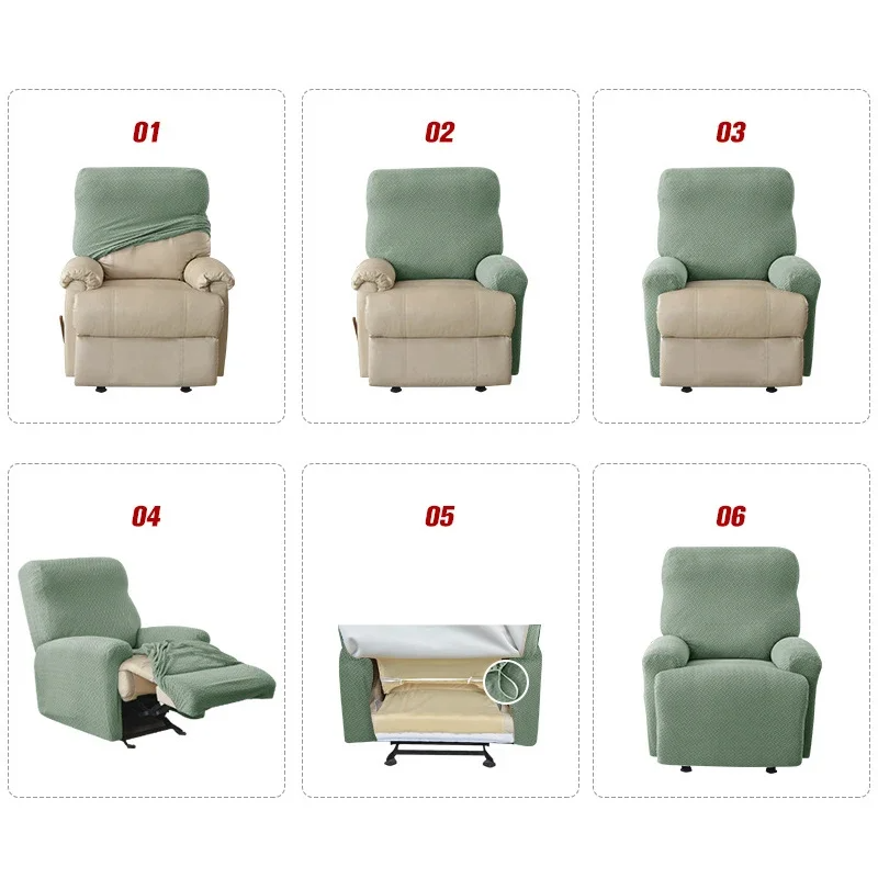 Housse de Fauteuil Relax avec Poche Latérale - Protection Anti-Taches