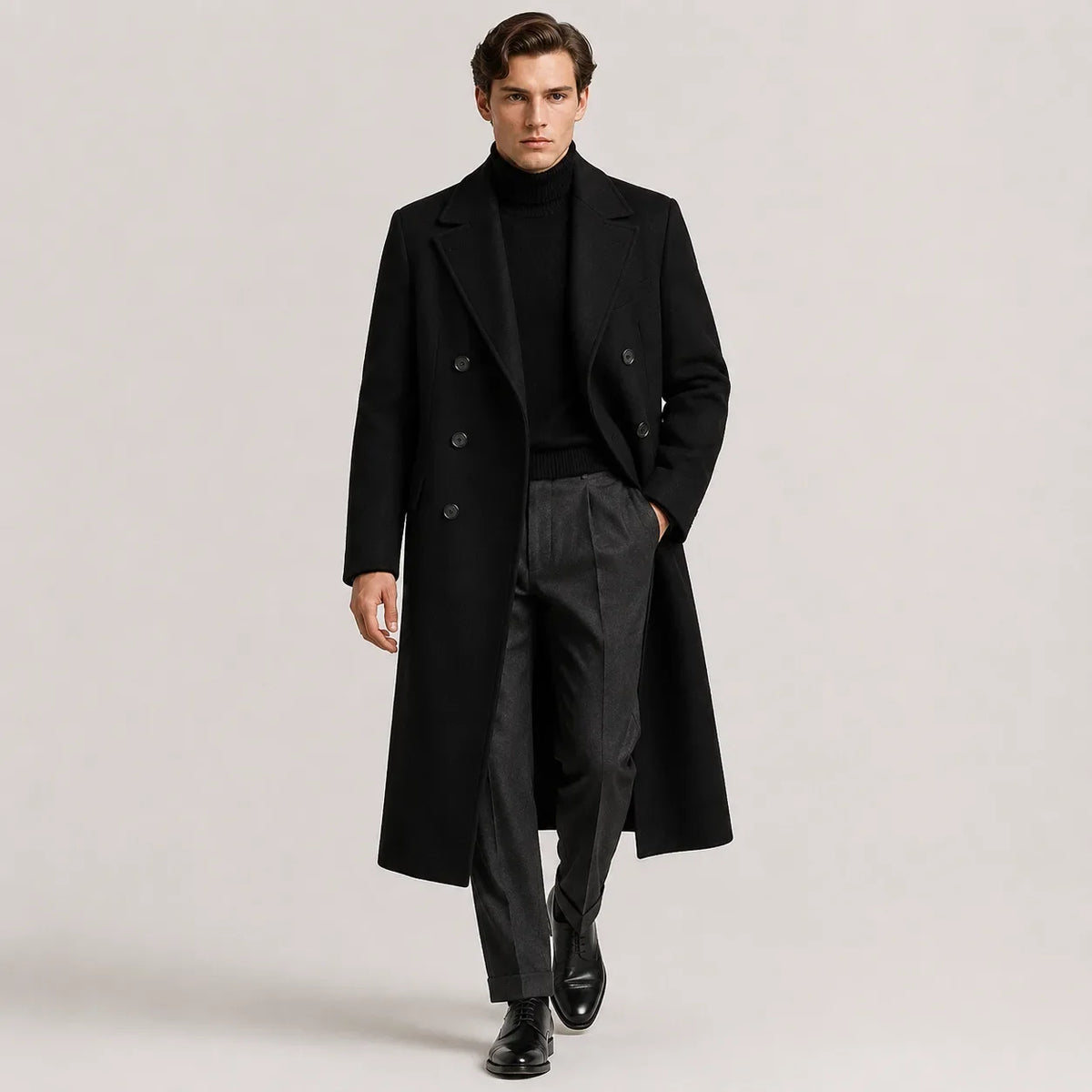 Trenchcoat met dubbele knopen