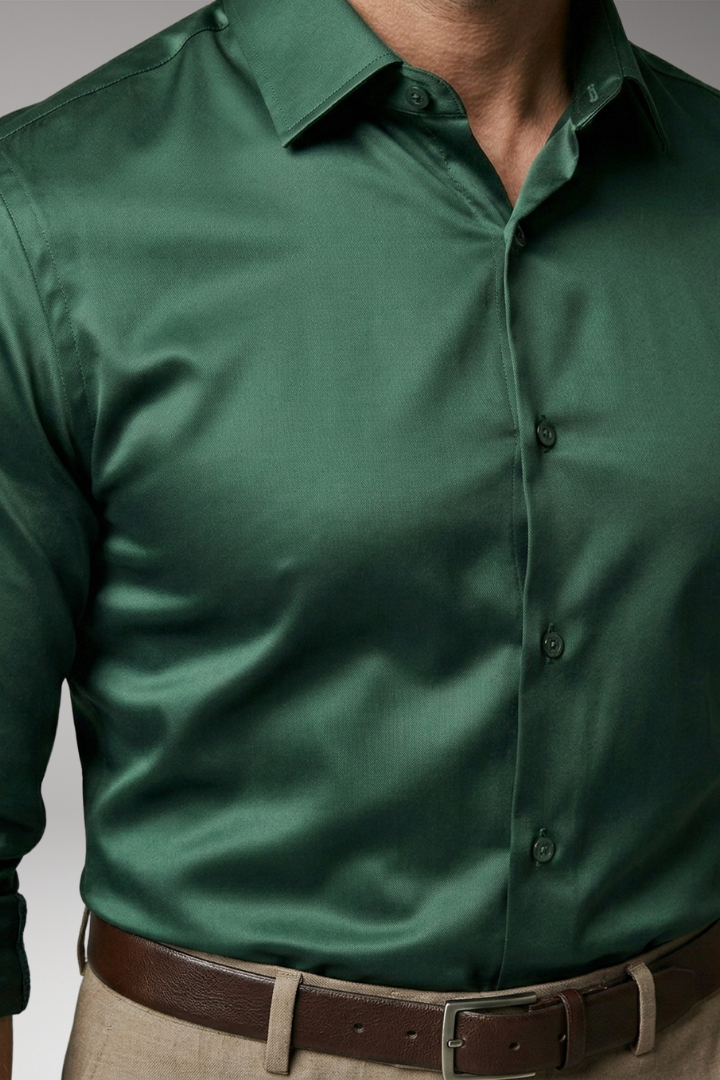 Chemise Homme Coupe Slim Manches Longues, Patte Boutonnée et Col Classique