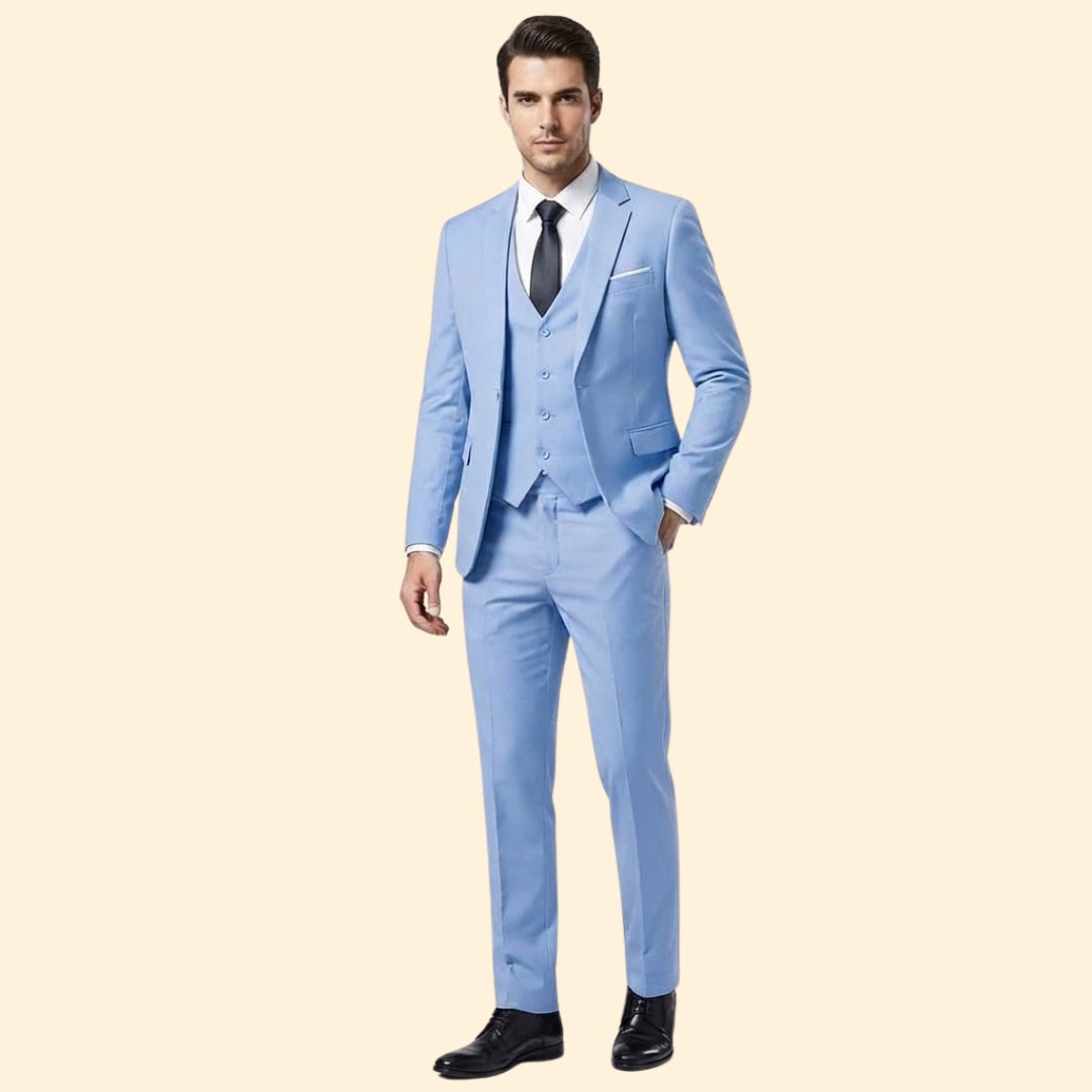 Costume Homme Trois Pièces – Veste, Gilet et Pantalon Coordonnés