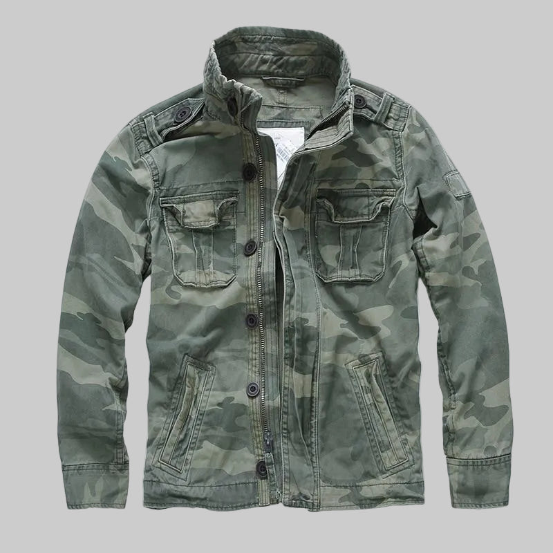 Veste Militaire Courte Homme à Motif Camouflage