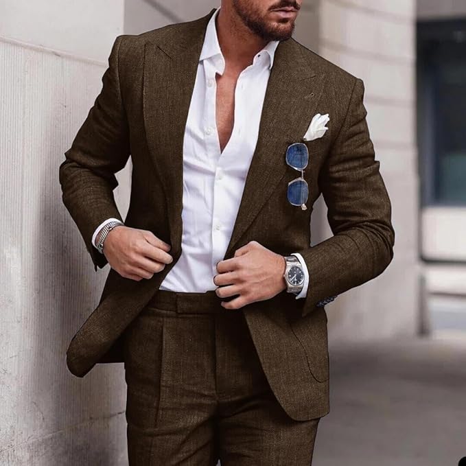 Costume Homme en Lin Coupe Slim pour Mariage et Cérémonie