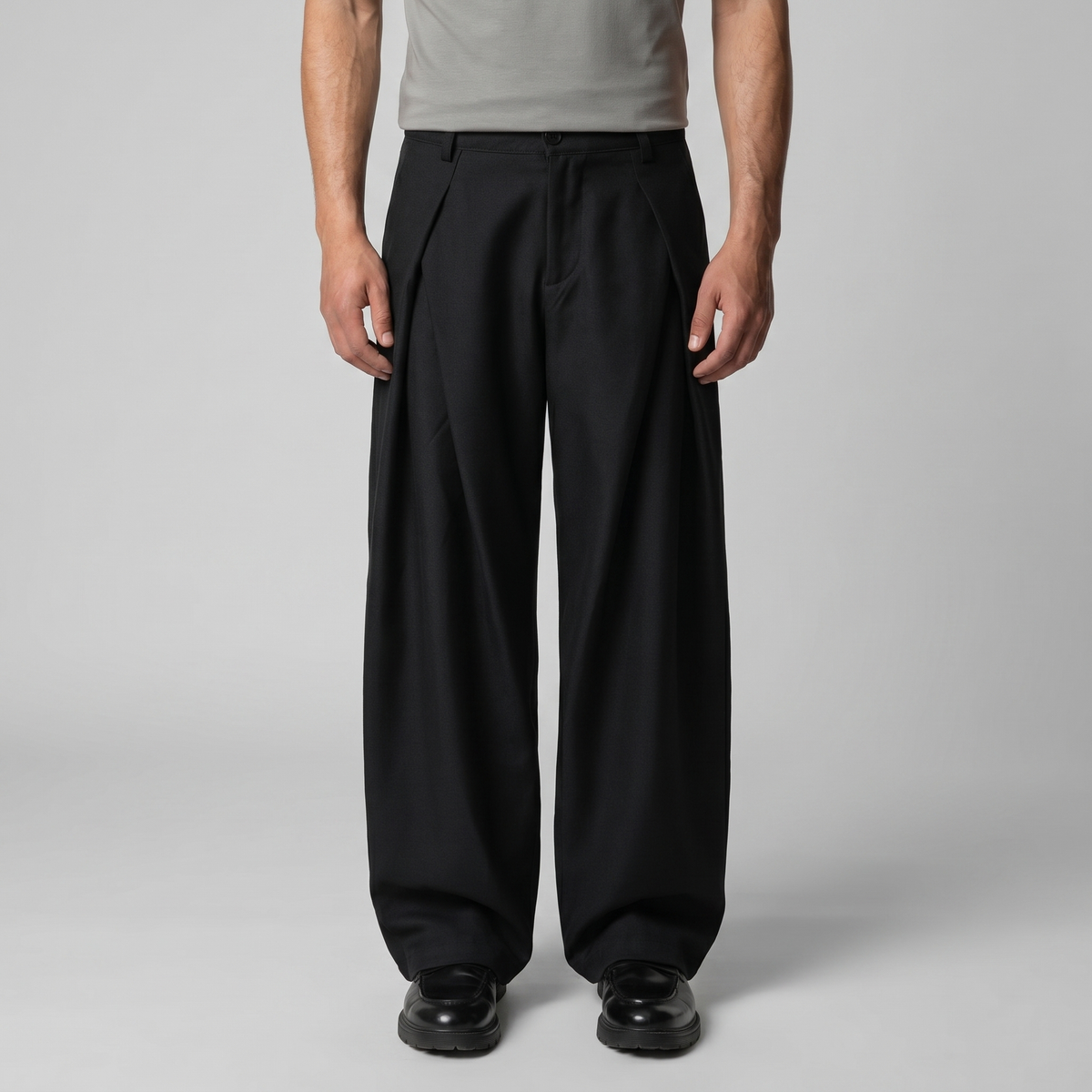Pantalon Homme Tailleur Jambe Large à Pinces