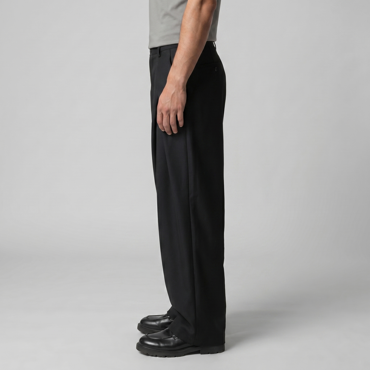 Pantalon Homme Tailleur Jambe Large à Pinces