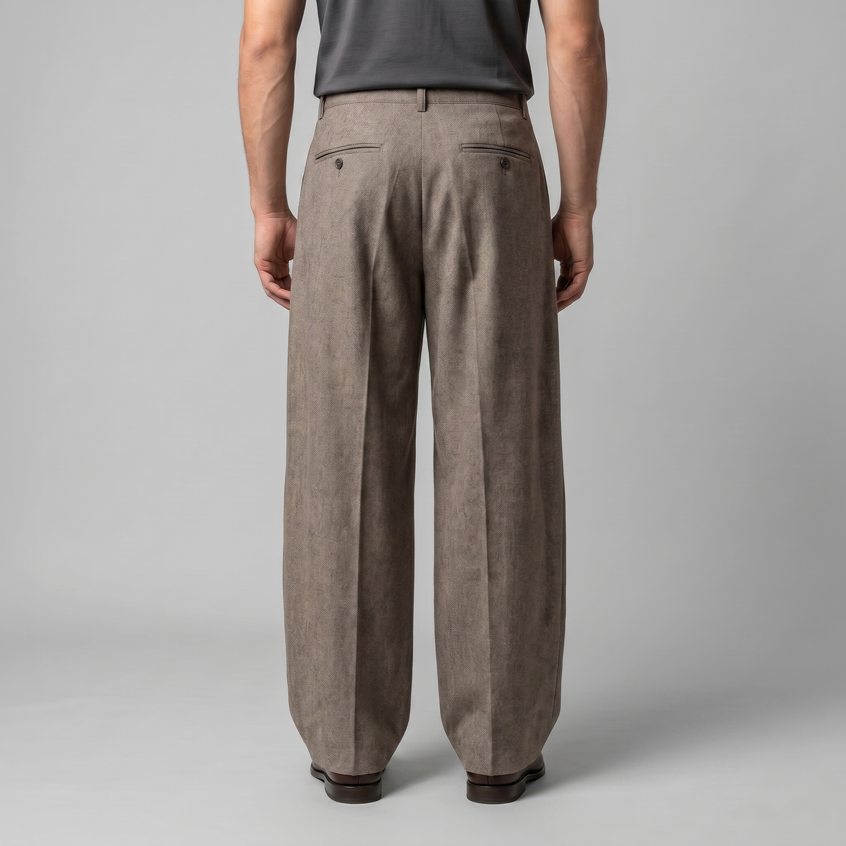 Pantalon Homme Tailleur Jambe Large à Pinces