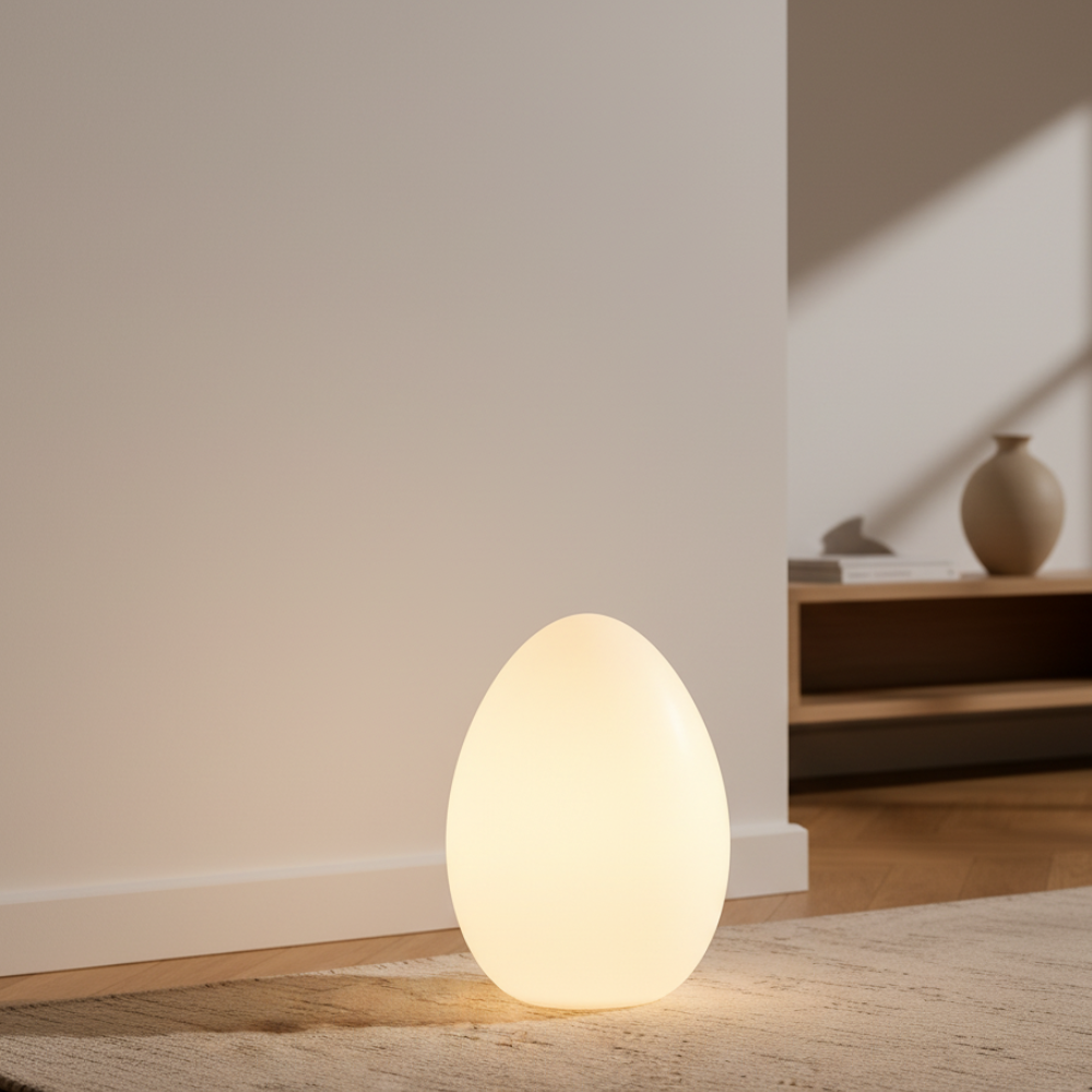 Lampadaire LED Ovale Minimaliste - Lumière d'Ambiance 3 Tons