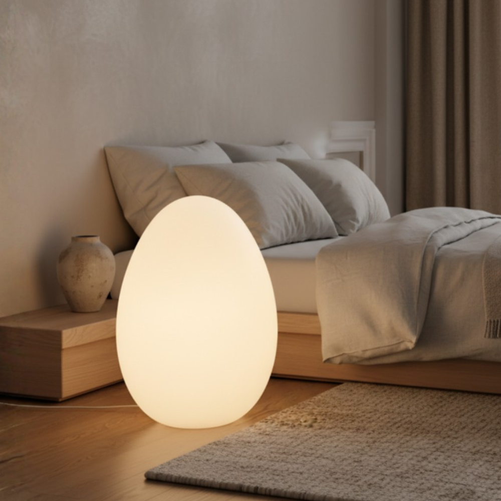 Lampadaire LED Ovale Minimaliste - Lumière d'Ambiance 3 Tons