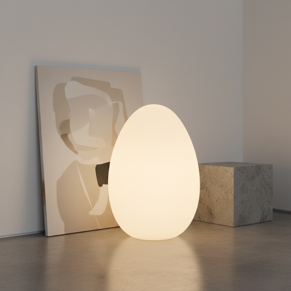 Lampadaire LED Ovale Minimaliste - Lumière d'Ambiance 3 Tons