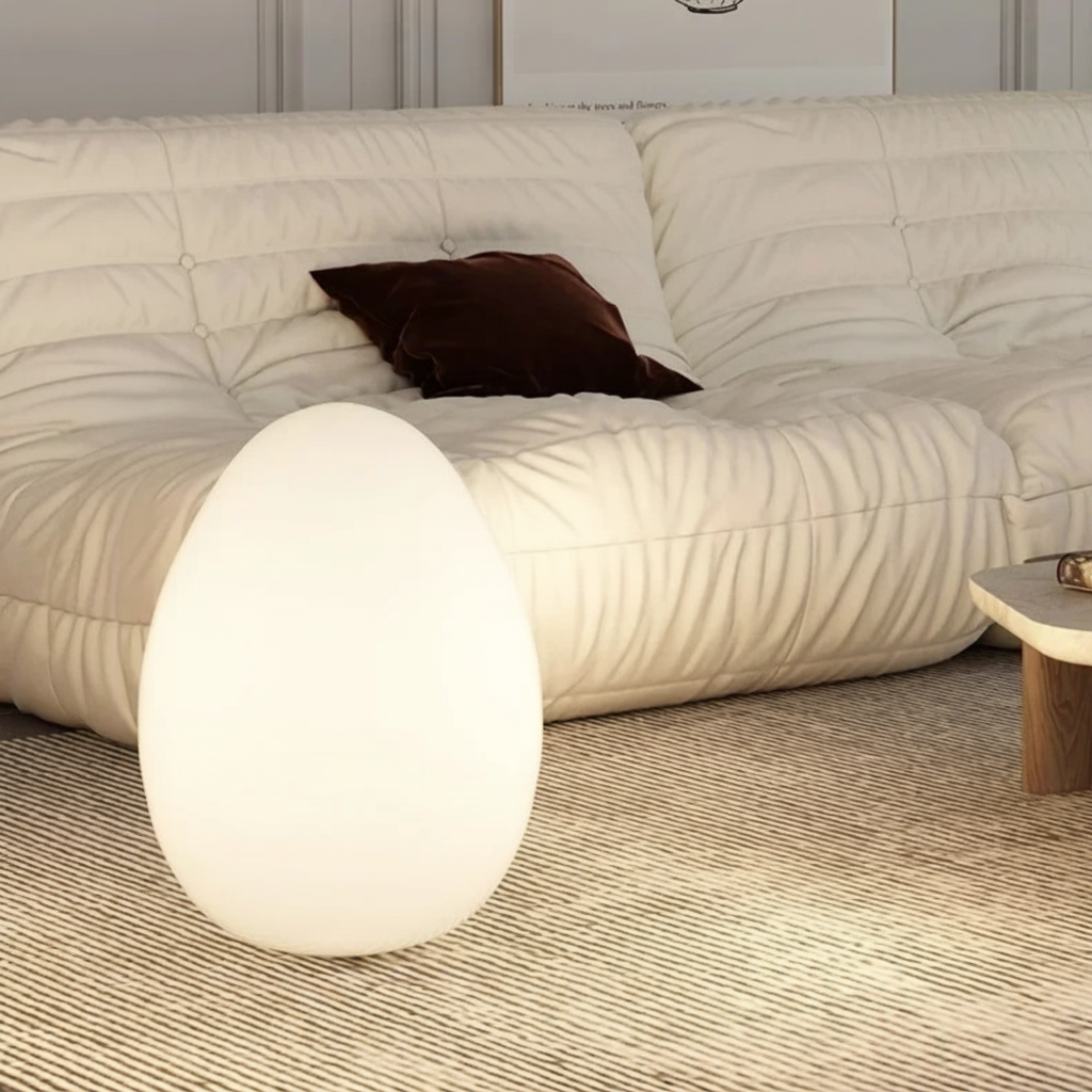 Lampadaire LED Ovale Minimaliste - Lumière d'Ambiance 3 Tons