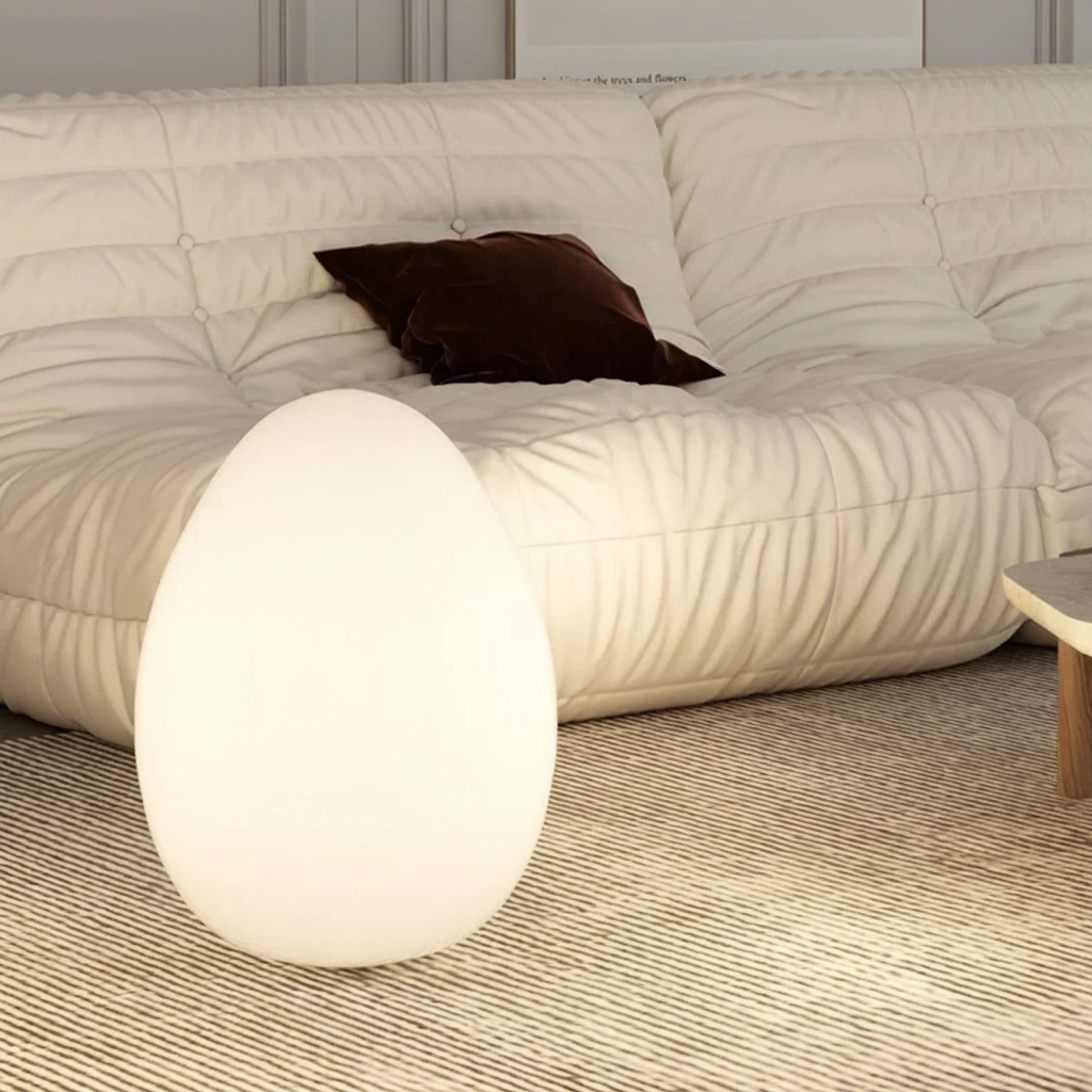 Lampadaire LED Ovale Minimaliste - Lumière d'Ambiance 3 Tons