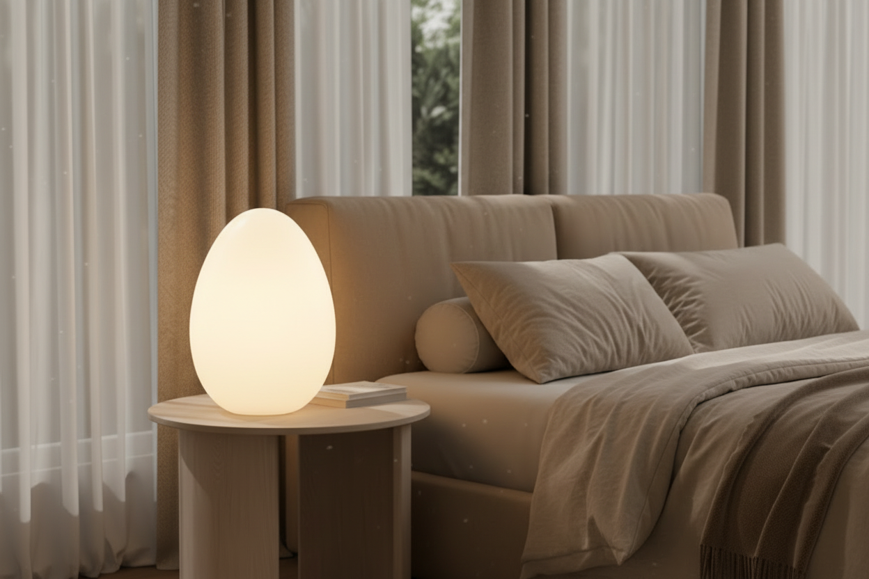 Lampadaire LED Ovale Minimaliste - Lumière d'Ambiance 3 Tons