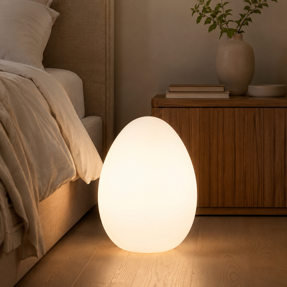 Lampadaire LED Ovale Minimaliste - Lumière d'Ambiance 3 Tons