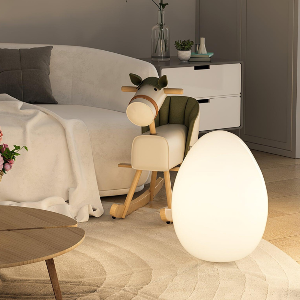 Lampadaire LED Ovale Minimaliste - Lumière d'Ambiance 3 Tons