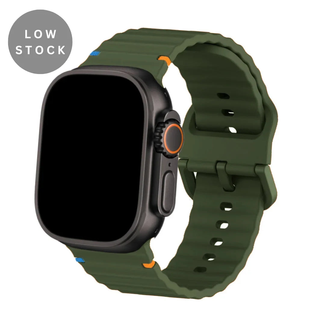 Bracelet Silicone pour Apple Watch - Design Bicolore Compatible Ultra & Series