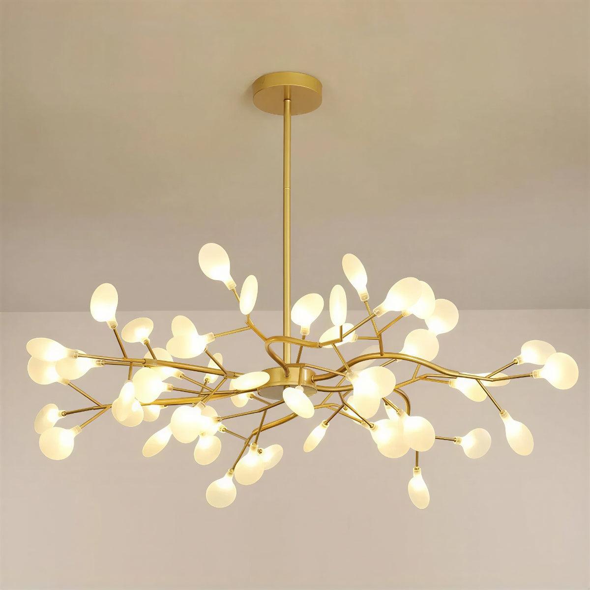 Lustre Plafonnier Multi-Têtes Style Luciole en Métal et Acrylique
