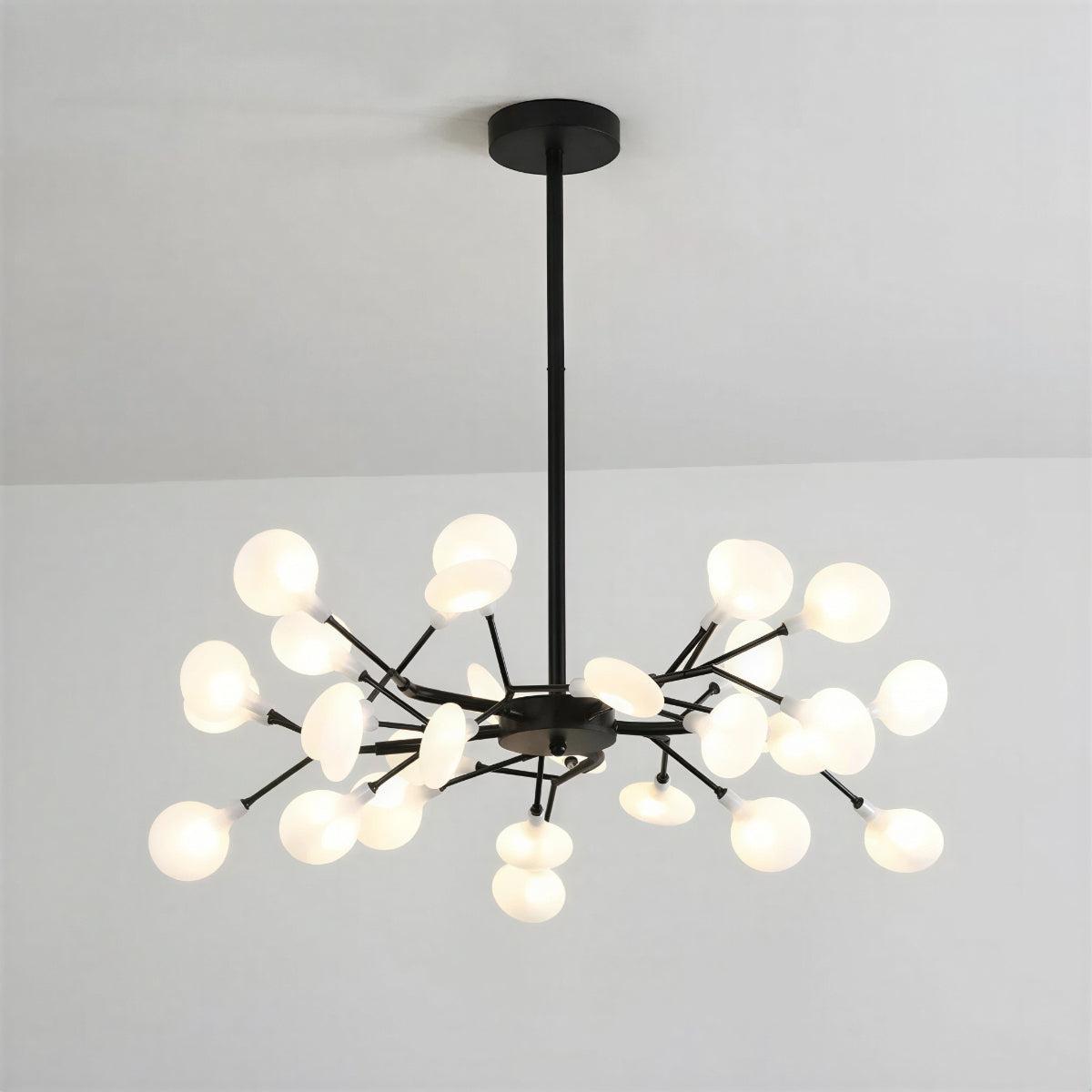 Lustre Plafonnier Multi-Têtes Style Luciole en Métal et Acrylique