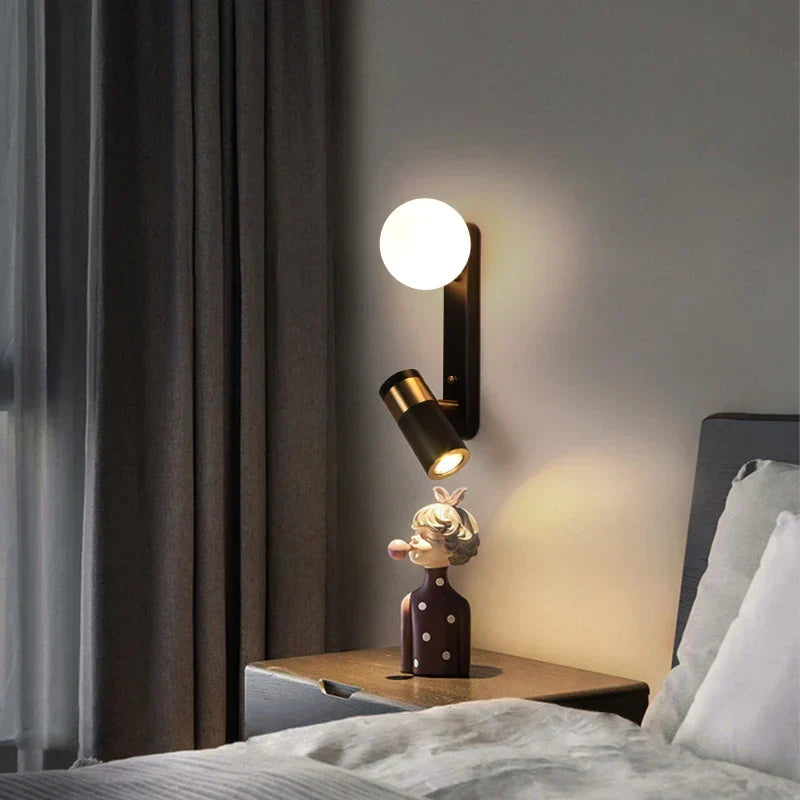 Applique Murale LED Scandinave - Luminaire Métal Blanc Chaud 4000K