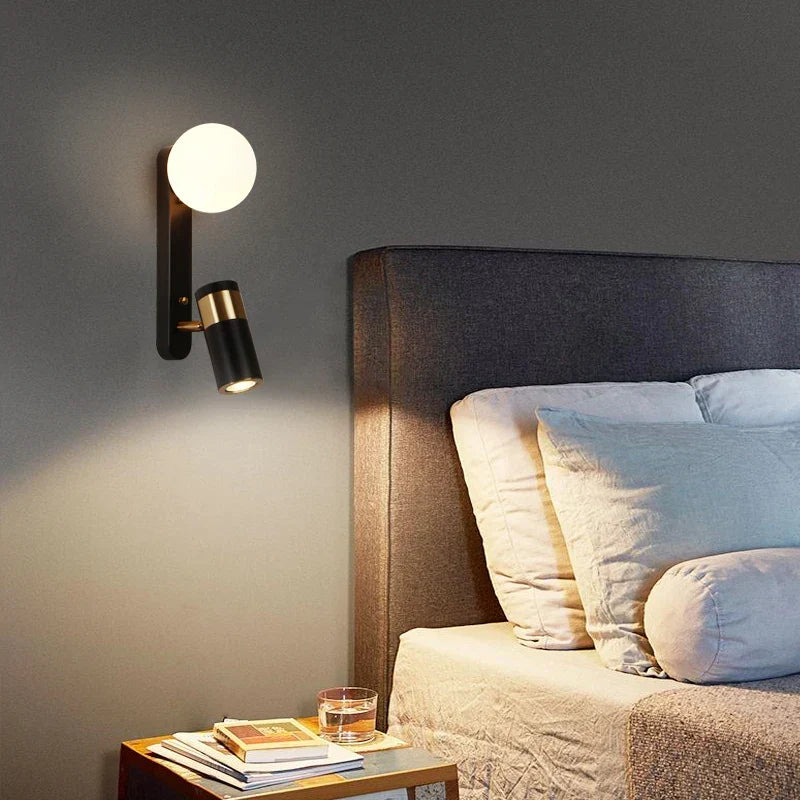 Applique Murale LED Scandinave - Luminaire Métal Blanc Chaud 4000K