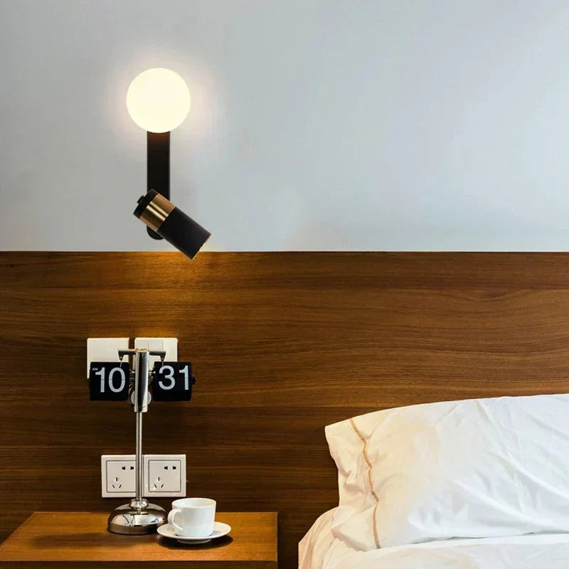Applique Murale LED Scandinave - Luminaire Métal Blanc Chaud 4000K