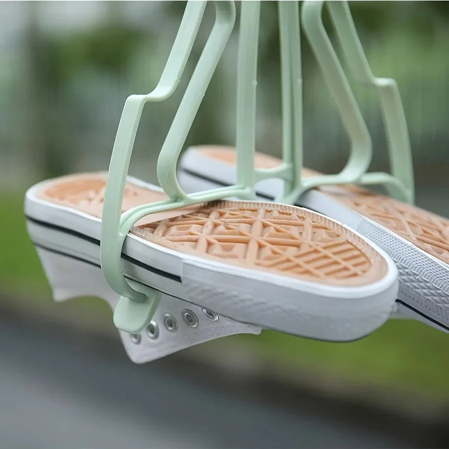 Multifunktionales Schuhregal Schwarz – Winddichtes Doppelschichtiges Kunststoffregal für Balkon und Garten 0