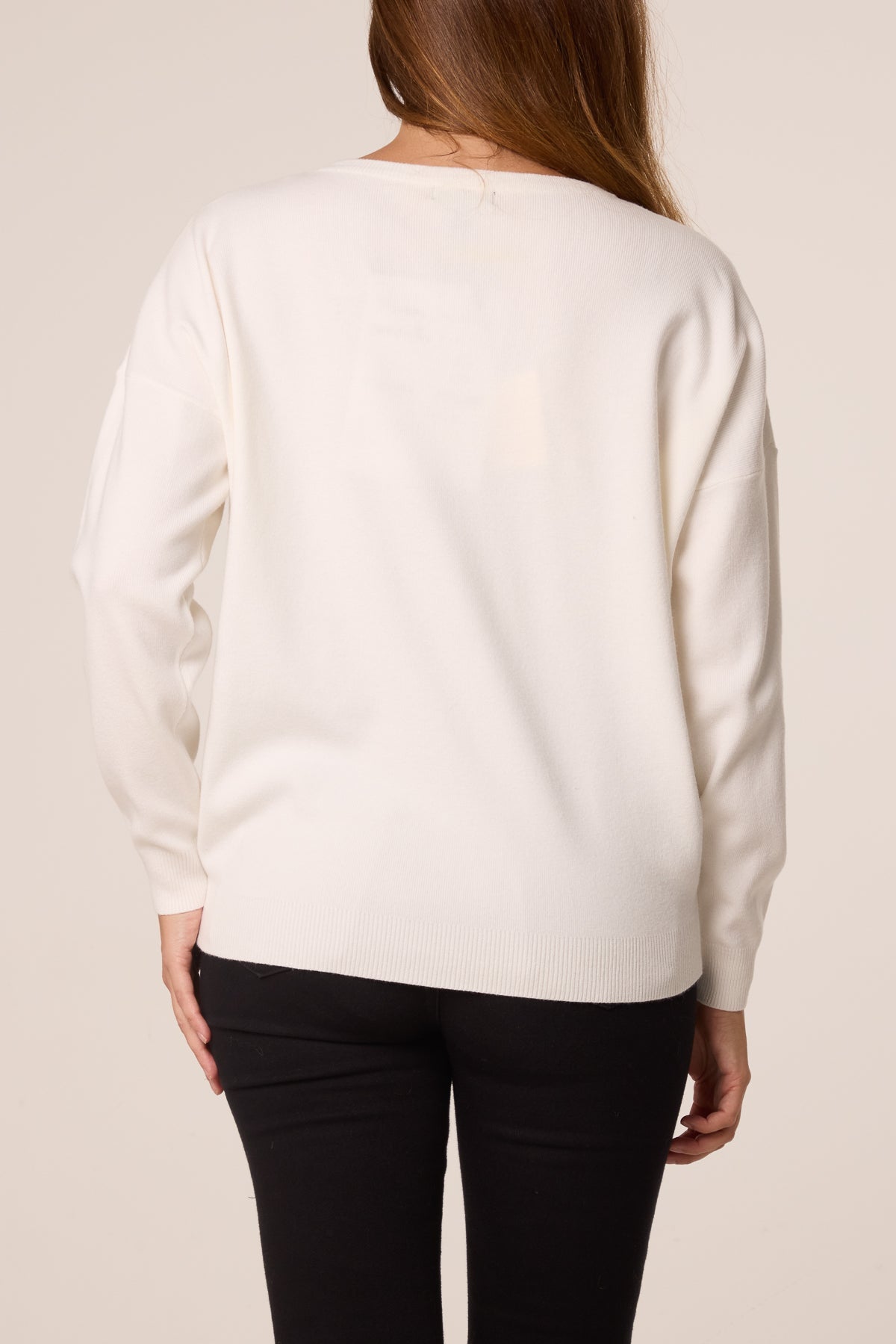 Pull Femme Imprimé Léopard à Nœud en Sequins