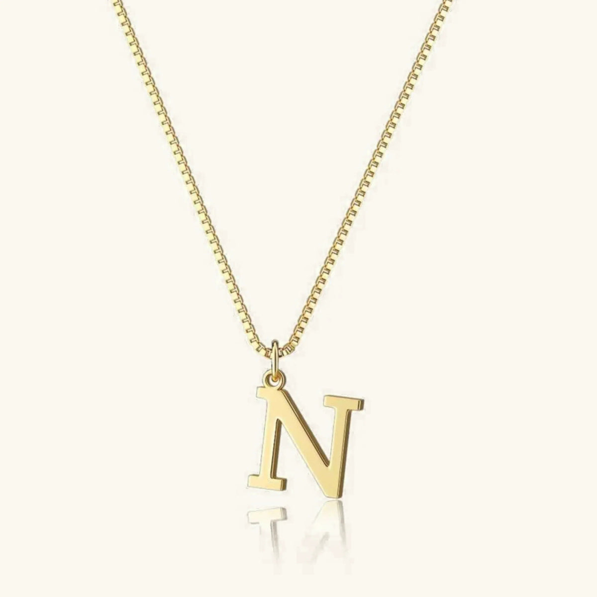 Collier Pendentif Lettre Initiale Plaqué Or