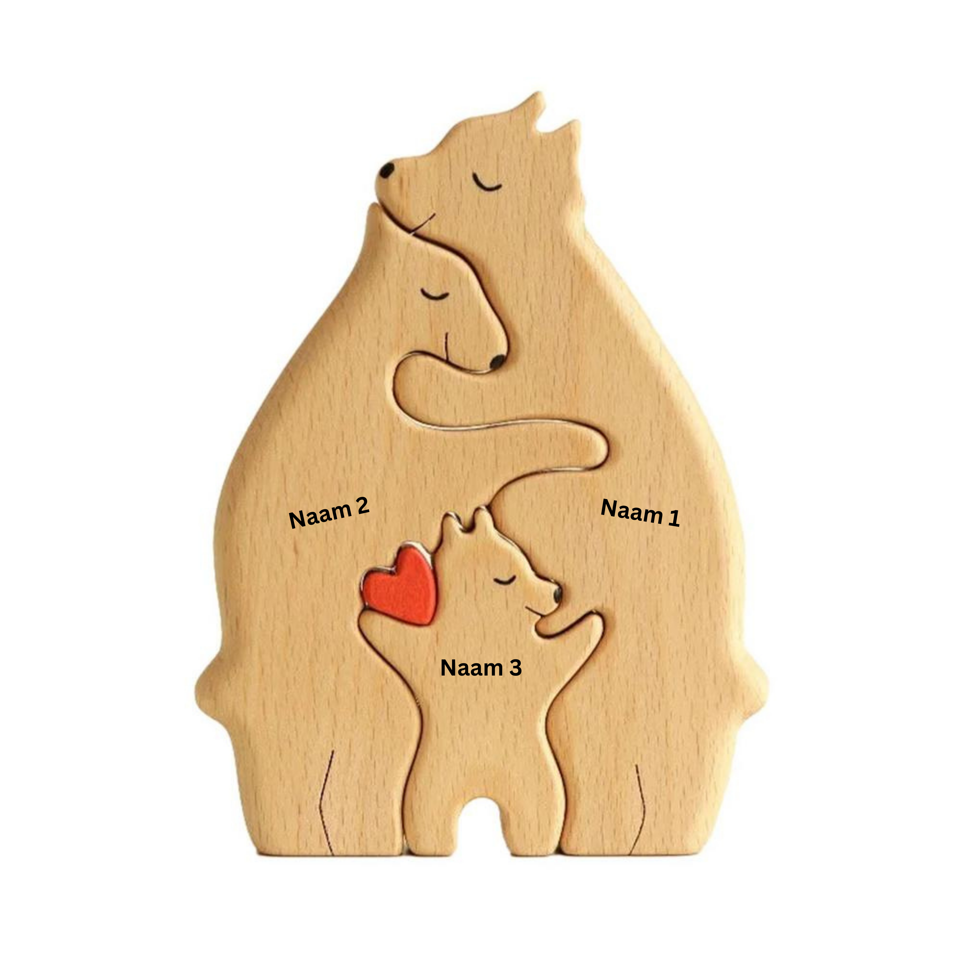 Figurines en Bois de Famille – Personnalisables, Décoration en Bois Naturel pour Salon ou Cadeau