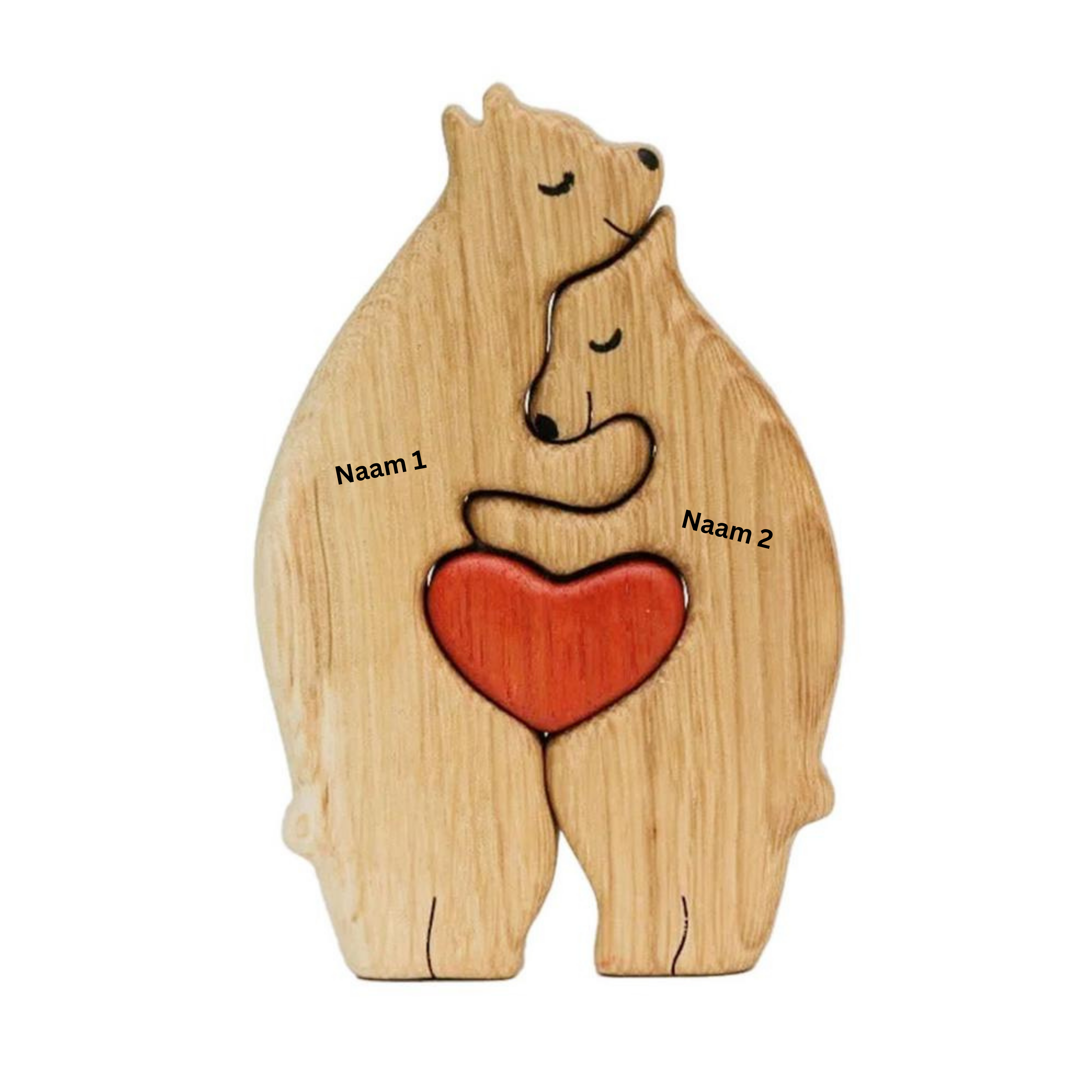 Figurines en Bois de Famille – Personnalisables, Décoration en Bois Naturel pour Salon ou Cadeau