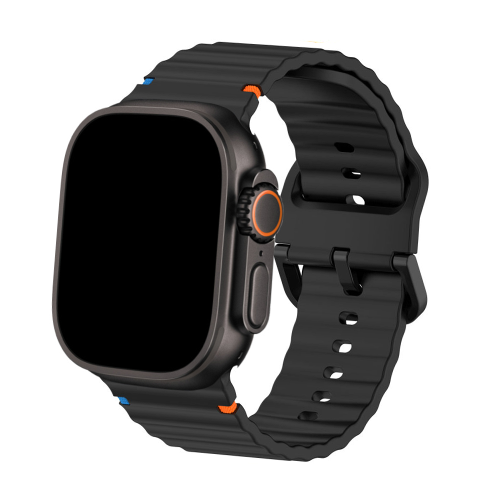 Bracelet Silicone pour Apple Watch - Design Bicolore Compatible Ultra & Series