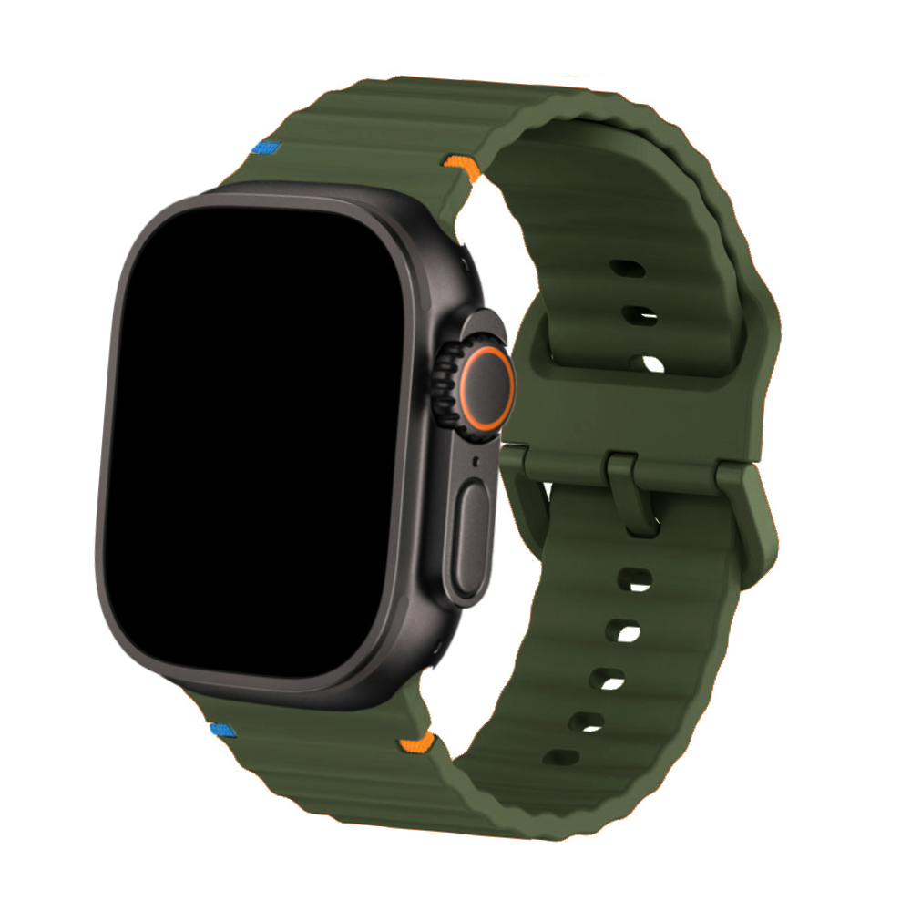 Bracelet Silicone pour Apple Watch - Design Bicolore Compatible Ultra & Series