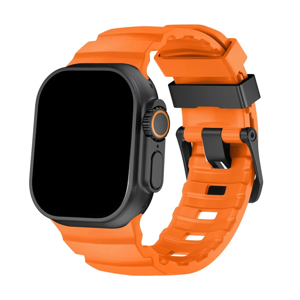 Bracelet Apple Watch en Silicone - Boucle Titane 44/45/46/49mm
